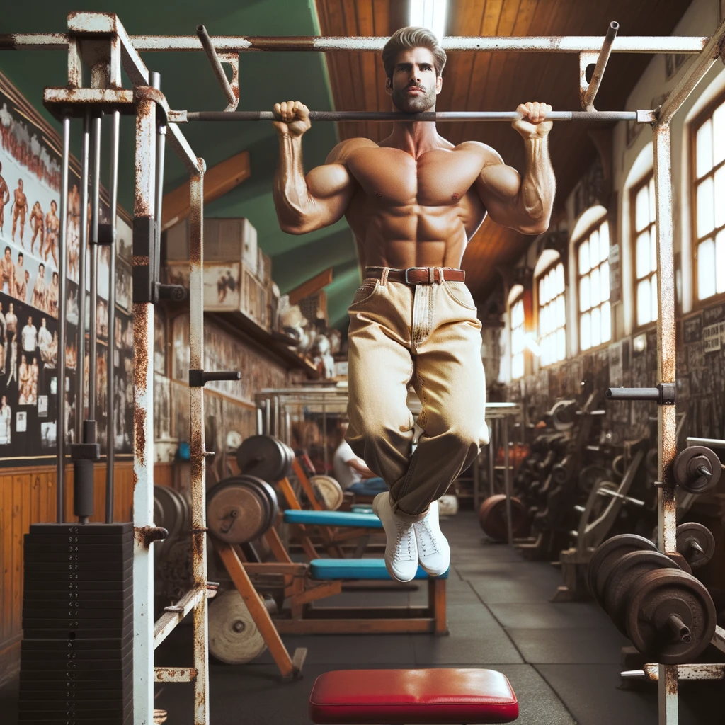 Person executing a bench press