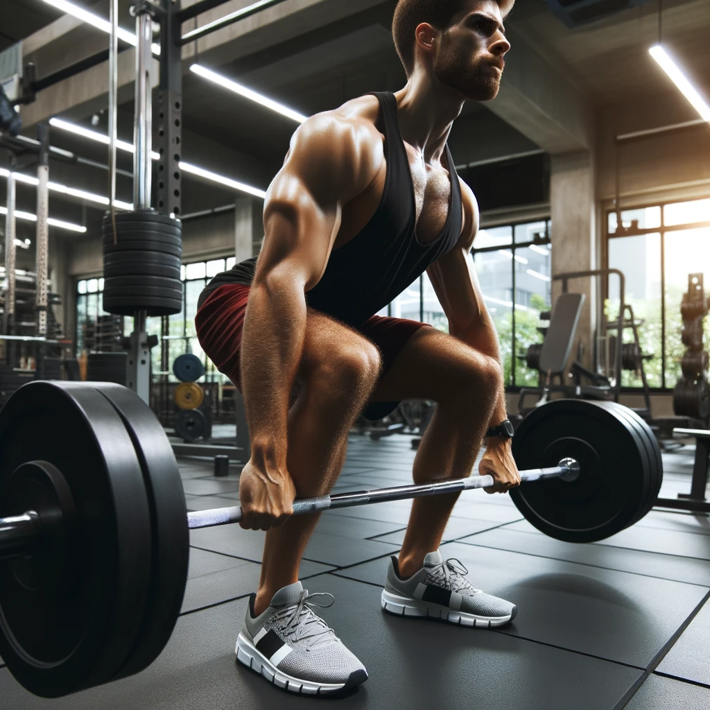 Person doing deadlifts